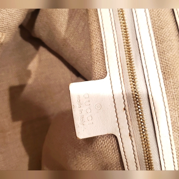 GUCCI - Tote Bag Vintage Monogram  Positano GG -w/silk gucci scarf- AUTHENTIC- - Picture 3 of 12